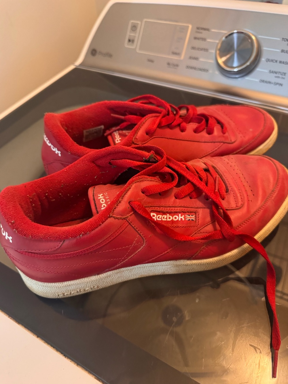 red leather Reebok Club C 85 SO sneakers Size 10.5